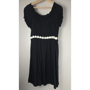 Angels by the Sea Hawaii Black & Shell Dress Large
